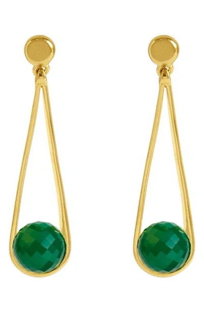Dean Davidson Mini Ipanema Drop Earrings In Green Onyx/gold