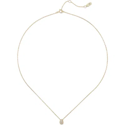Dean Davidson Mini Pavé Cubic Zirconia Pendant Necklace In White Cz/gold