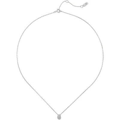Dean Davidson Mini Pavé Cubic Zirconia Pendant Necklace In White Cz/silver