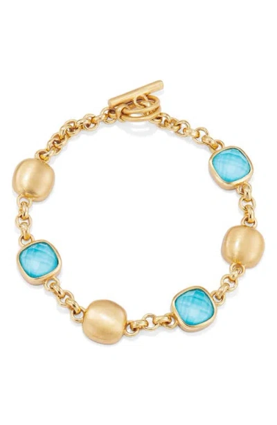 Dean Davidson Monterey Station Bracelet In Iridescent Turq/gold