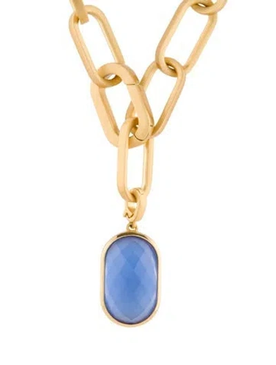 Pre-owned Dean Davidson Mother Of Pearl Mercer Statement Pendant Necklace, 19.5" In Multi