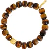 Dean Davidson Nomad Tiger's Eye Beaded Stretch Bracelet In Brown
