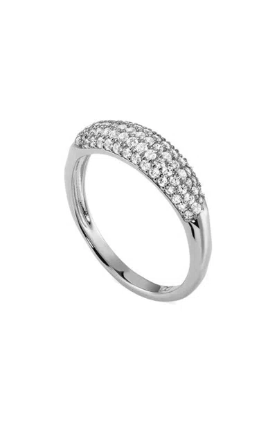 Dean Davidson Pavé Cubic Zirconia Dome Ring In White Cz/silver