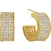 Dean Davidson Women's Petit Pavé 22k-gold-plated & Cubic Zirconia Huggie Hoop Earrings In White Topaz/gold