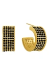 Dean Davidson Petit Pavé Thick Huggie Hoop Earrings