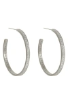Dean Davidson Petite Pavé Midi Hoop Earrings In Metallic