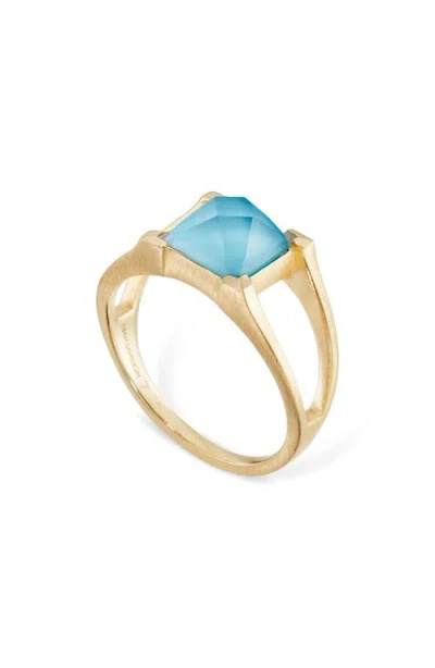 Dean Davidson Petite Plaza Ring In Iridescent Turquoise/gold