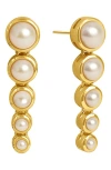 Dean Davidson Signature Cultured Pearl Drop Earrings In Pearl/gold