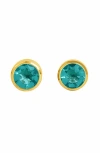 Dean Davidson Signature Midi Knockout Stud Earrings In Electric Blue/ Gold