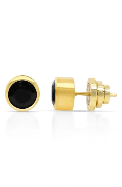 Dean Davidson Signature Midi Onyx Stud Earrings In Gold