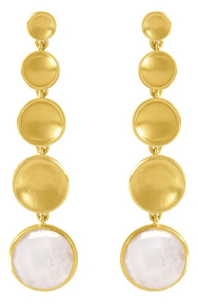 Dean Davidson Sol Statement Drop Earrings In Moonstone/gold