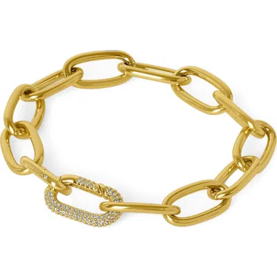Dean Davidson Solene Pavé Statement Link Bracelet In Gold