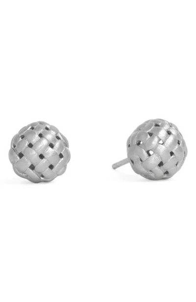 Dean Davidson Weave Ball Stud Earrings In Metallic