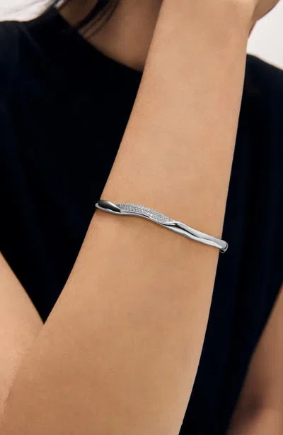 Dean Davidson White Topaz Cuff Bracelet In White Cz/silver