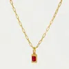 Dean Davidson Women's Baguette Birthstone Pendant Necklace In July-ruby/gold In Gold