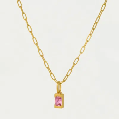Dean Davidson Women's Baguette Birthstone Pendant Necklace In October-tourmaline/gold