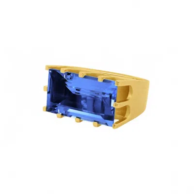 Dean Davidson Women's Castle Ring In Midnight Blue/gold In Burgundy