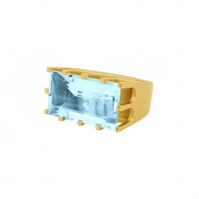 Dean Davidson Women's Castle Ring In Sky Blue/gold