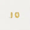 Dean Davidson Women's Colette Pave Huggies Earring In Gold/white In Brown
