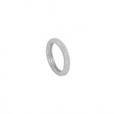 Dean Davidson Women's Colette Pave Stacking Ring In Silver/white In Brown