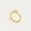 Dean Davidson Women's Mini Gemstone Stacking Ring In Gold/pearl In Brown