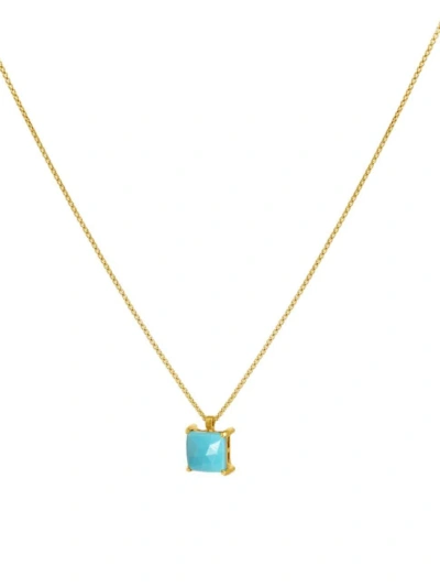 Dean Davidson Women's Nomad 22k-gold-plated & Sleeping Beauty Turquoise Pendant Necklace In Turquoise Sky