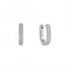 Dean Davidson Women's Petit Pave Huggies Earring In Silver/white In Silver