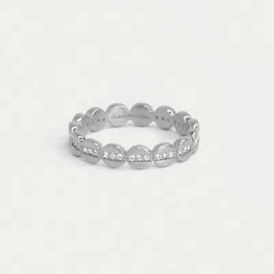 Dean Davidson Women's Petit Pave Stacking Ring In Silver/white Topaz In Metallic