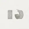 Dean Davidson Women's Petit Pave Thick Huggie Hoop Earring In Silver/white In White