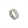 Dean Davidson Women's Petit Pave Thick Stacking Ring In Silver/white In Silver