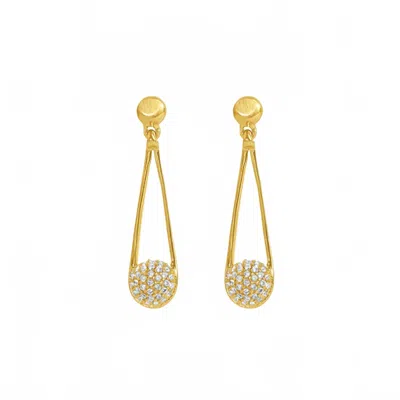 Dean Davidson Women's Signature Pave Mini Ipanema Earrings In Gold/white In Brown