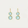 Dean Davidson Women's Tulum Double Droplet Earrings In Iridescent Sky Blue/gold In Gold