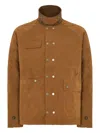 Dean Edmonds Corduroy-collar Buttoned Jacket In Brown