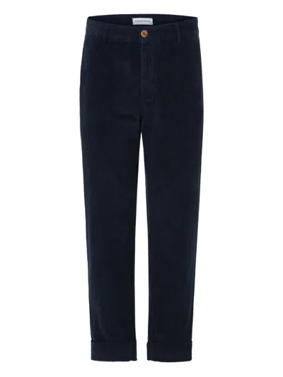 Dean Edmonds Corduroy Cuffed Trousers In Blue