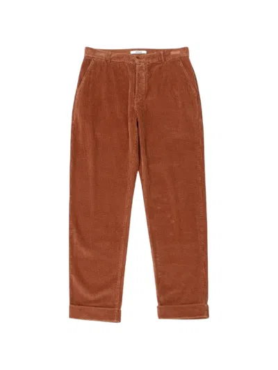 Dean Edmonds Corduroy Turn-up Trousers In Brown
