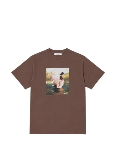 Dean Edmonds Duck-print T-shirt In Brown