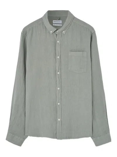 Dean Edmonds Edmmond Button-down Linen Shirt In Green