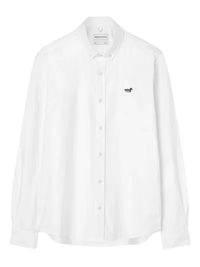 Dean Edmonds Edmmond Embroidered-duck Shirt In White