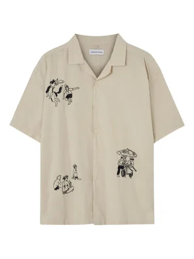Dean Edmonds Embroidered Shirt In Neutral