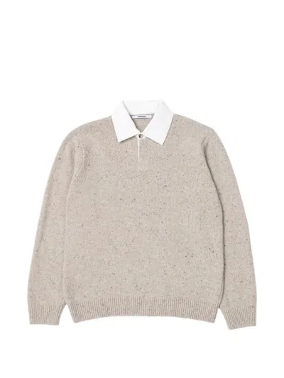 Dean Edmonds Flecked-knit Polo Shirt In Multi