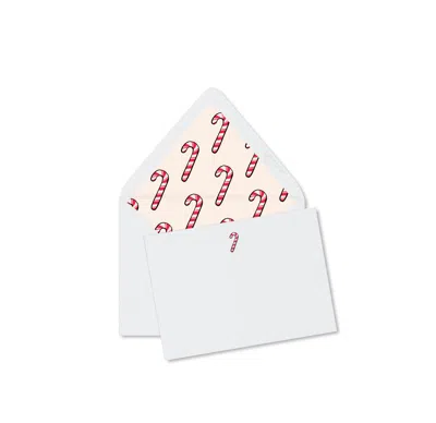 Dear Annabelle Candy Cane Notecards In White