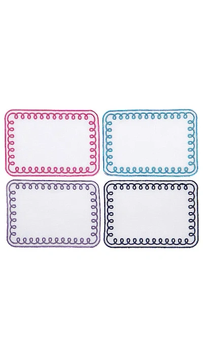 Dear Annabelle Loopy Cocktail Napkins In White