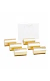 Dear Annabelle Stella Set-of-six Gold-tone Placecard Holders In Gold