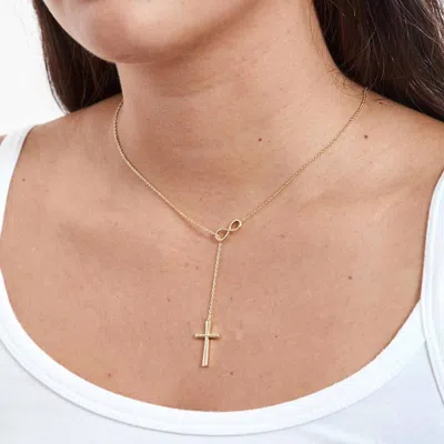 Dear Ava Women's First Communion Cross Necklace In Gold