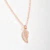 Dear Ava Women's First Communion Wing Necklace In Rose Gold In Multi