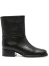 Dear Frances 40mm Square-toe Ankle Boots In Black