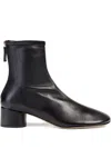 Dear Frances 50mm Harlie Leather Ankle Boot In Black