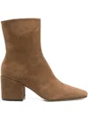 Dear Frances 75mm Alma Suede Leather Boot In Brown