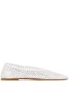 Dear Frances Balla Crystal Ballerina Shoes In Neutral