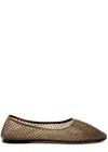 Dear Frances Balla Crystal-embellished Mesh Ballet Flats